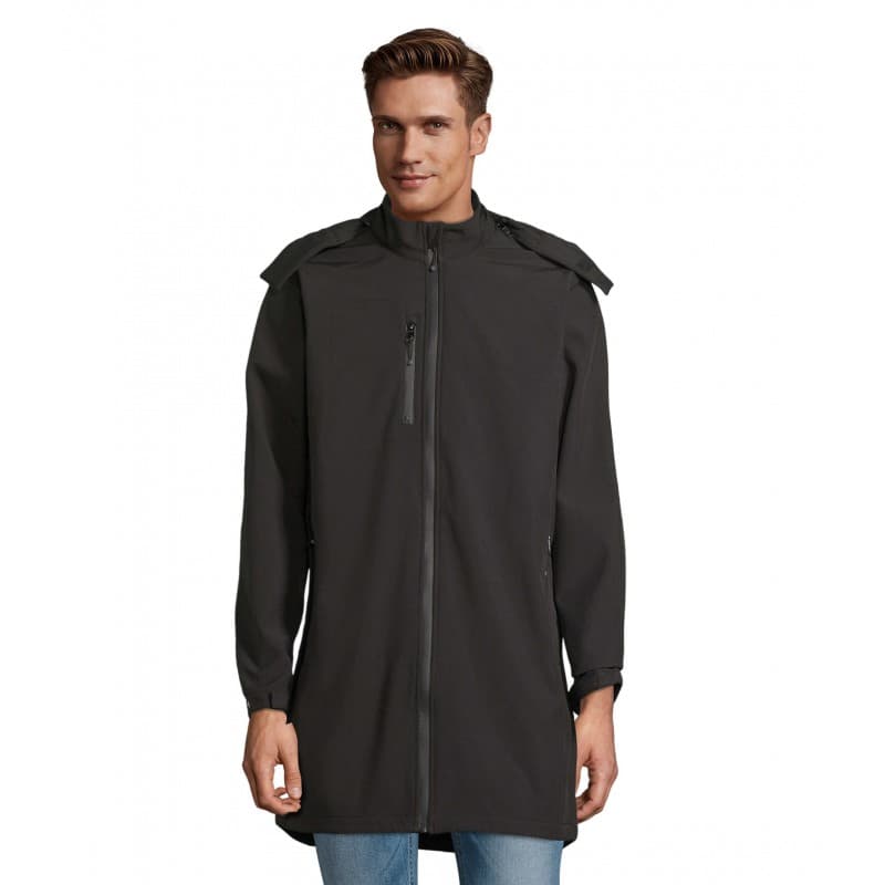 Neoblu - Manteau long softshell homme ACHILLE MEN - S - Noir
