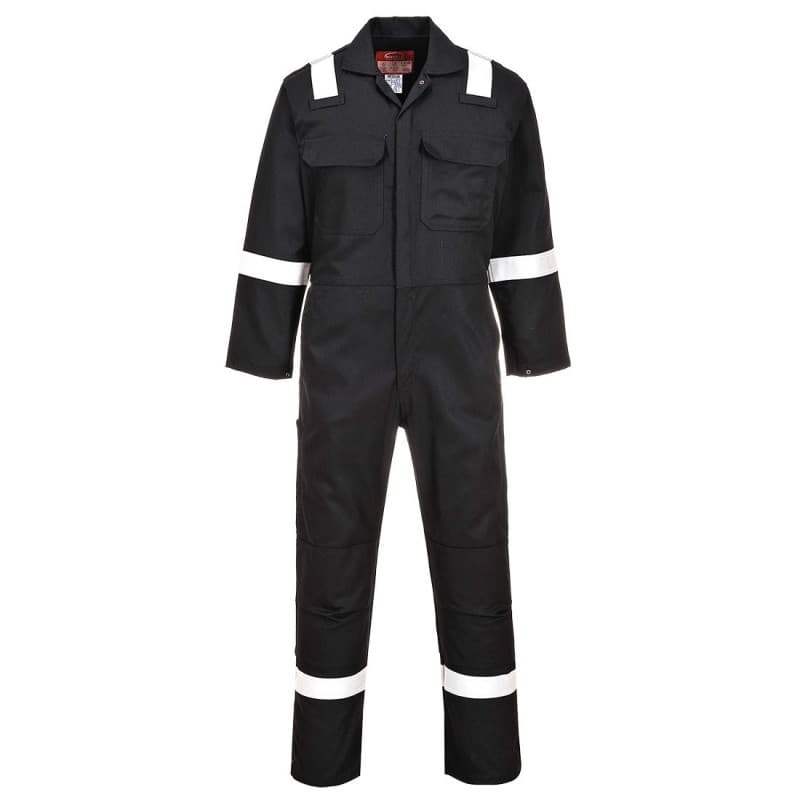 Portwest - Combinaison de travail résistante à la flamme Iona en tissu Bizweld - L - Noir