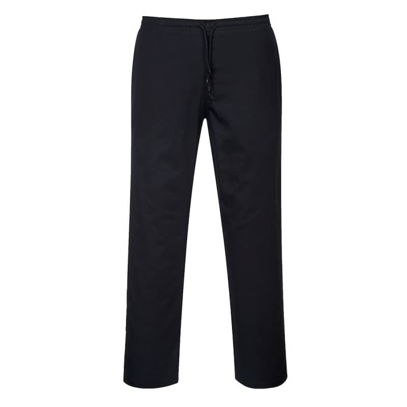 Portwest - Pantalon de cuisine noir Drawstings - S - Noir