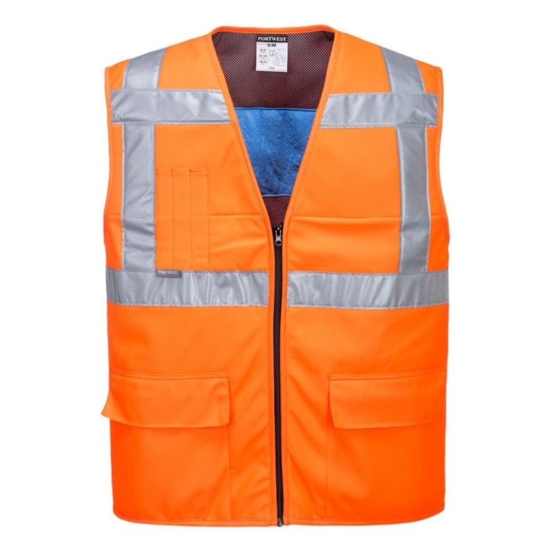 Portwest - Gilet de sécurité rafraîchissant spécial été haute visibilité classe 2 - L-XL - Orange