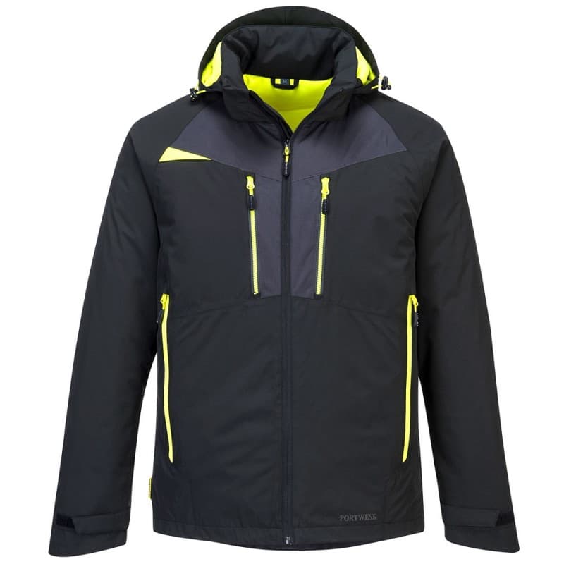 Portwest - Veste d'hiver imperméable et chaud avec liseré réfléchissant coupe ergonomique DX4 - L - Noir