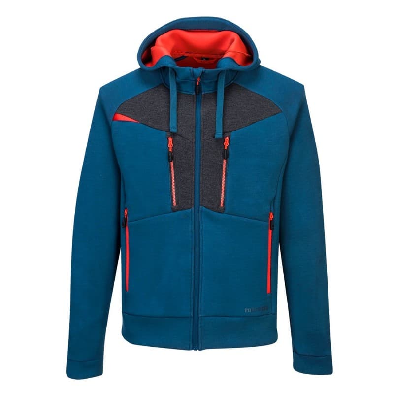 Portwest - Sweat-shirt à capuche zippé chaud et léger DX4 - L - Bleu