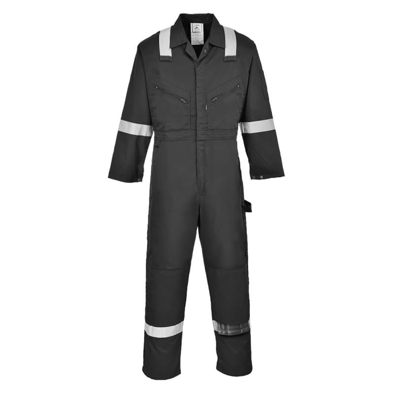Portwest - Combinaison de travail avec bandes réfléchissantes IONA - L - Noir