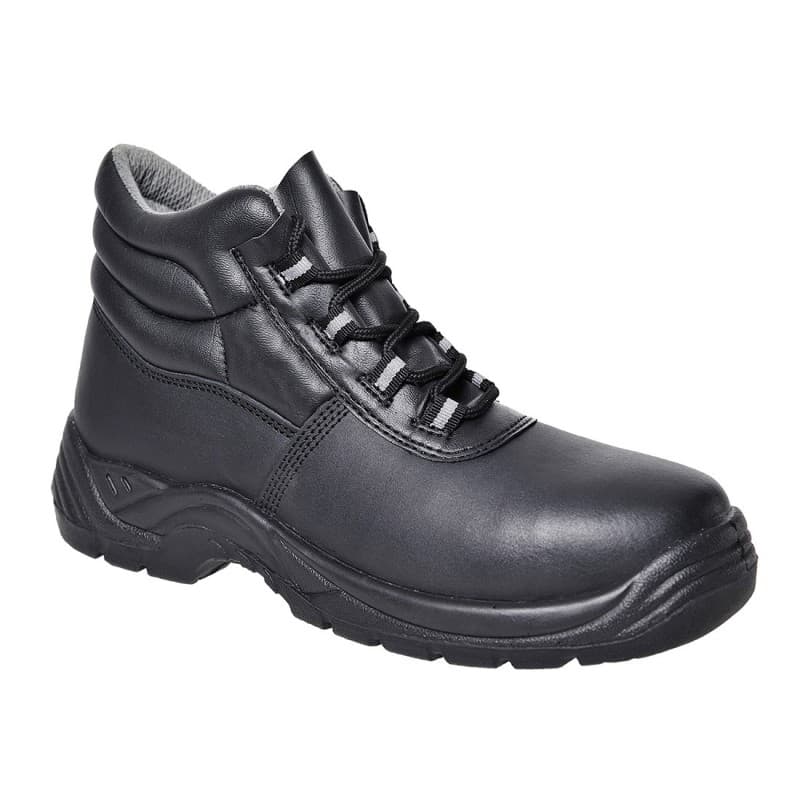 Portwest - Chaussures de sécurité montantes en cuir col double embout composite S1 - 36 - Noir