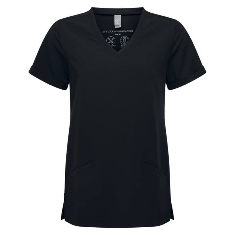 Onna - Tunique stretch manches courtes femme NN310 - XS - Noir