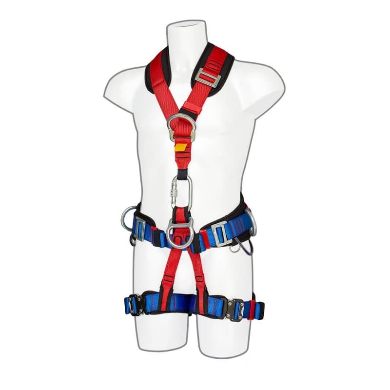 Portwest - Harnais ergonomique 4 points en aluminium léger et bretelles matelassées Confort Plus - Unique - Rouge