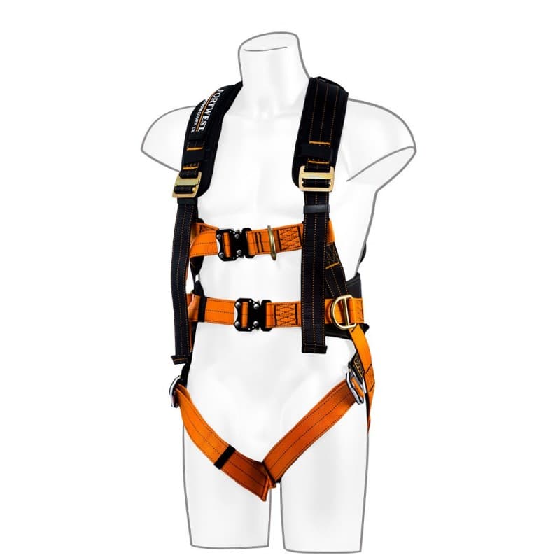 Portwest - Harnais 3 points d'ancrage ULTRA 140kg max - M - Noir / Orange