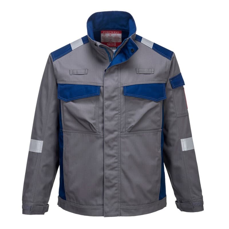 Portwest - Veste de travail résistante à la flamme bicolore en Bizflame Ultra - L - Gris