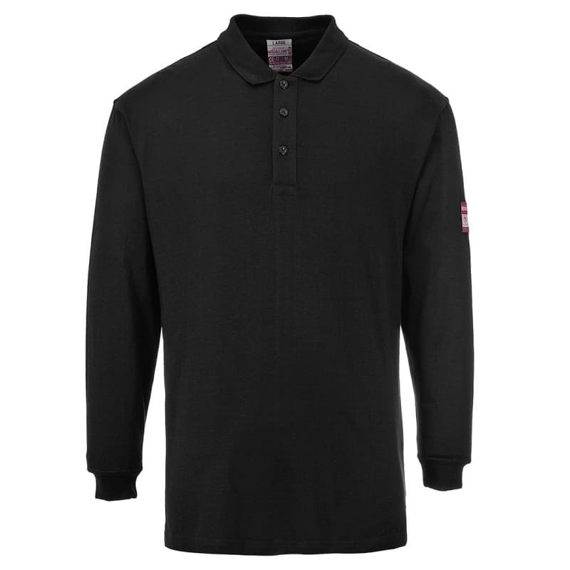 Portwest - Polo manches longues antistatique - L - Noir