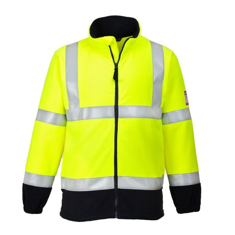 Portwest - Veste polaire résistante à la flamme et antistatique haute visibilité classe 3 - L - Jaune