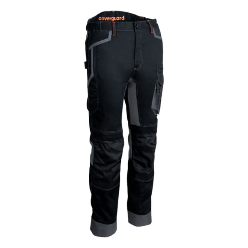 Coverguard - Pantalon de travail pour Homme avec réhausse dos Stretch BARU noir - M - Noir