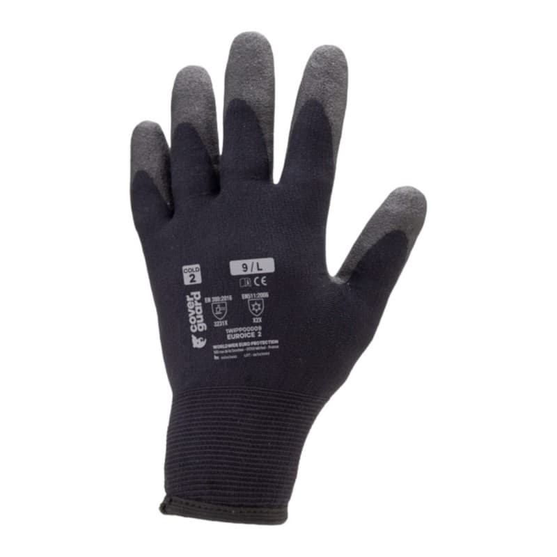Coverguard - Gants contre le froid enduction palmaire en mousse de PVC EURO-ICE 2 (Pack de 10) - 10 - Noir