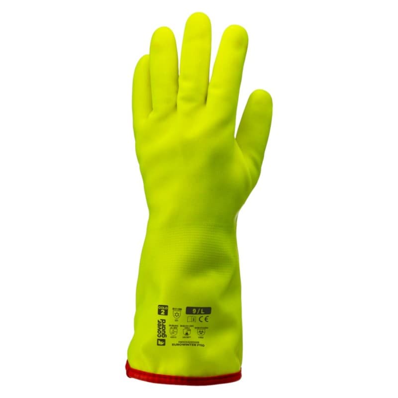 Coverguard - Gants étanches contre le froid en PVC avec manchette longue 35cm EUROWINTER F110 (Pack de 6) - 11 - Jaune