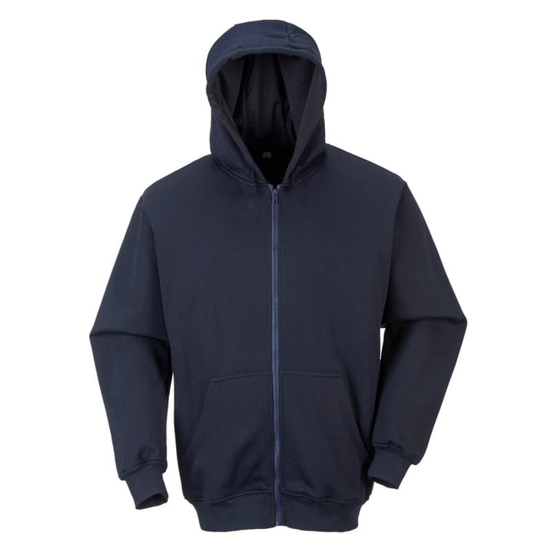 Portwest - Sweat-shirt zippé à capuche résistant à la flamme en Modaflame bleu marine - 4XL - Bleu Marine