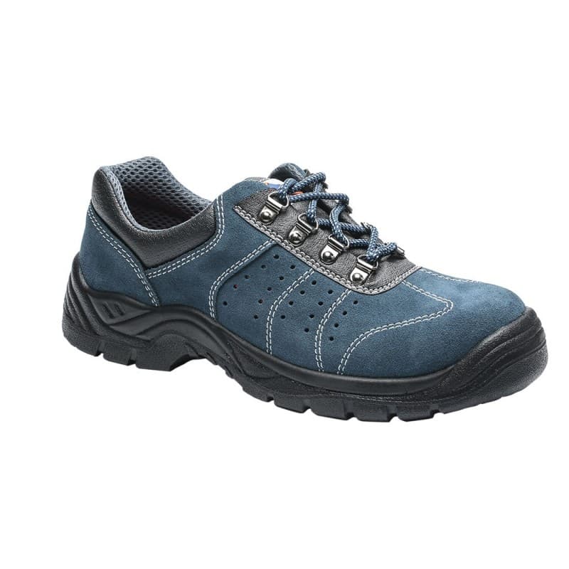 Portwest - Baskets de sécurité basses en cuir suédé aérée embout acier S1P - 36 - Bleu