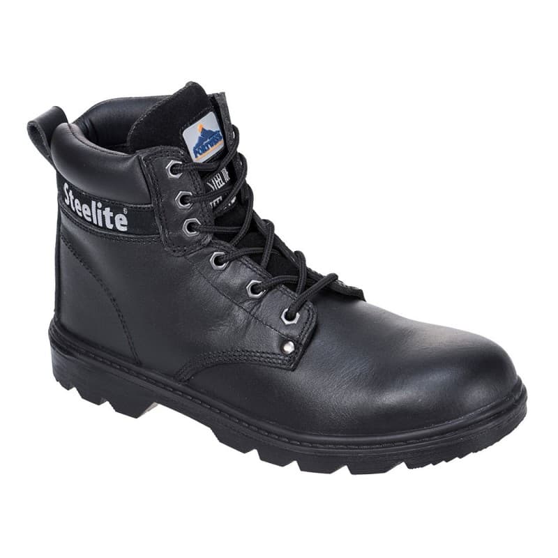 Portwest - Chaussures de sécurité montantes en cuir pleine fleur et embout acier THOR S3 - 37 - Noir