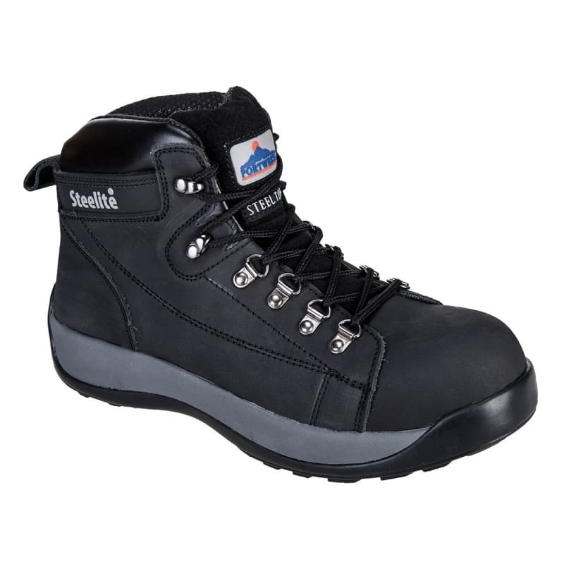 Portwest - Chaussures de sécurité mi-hautes en cuir nubuck embout acier SB - 38 - Noir