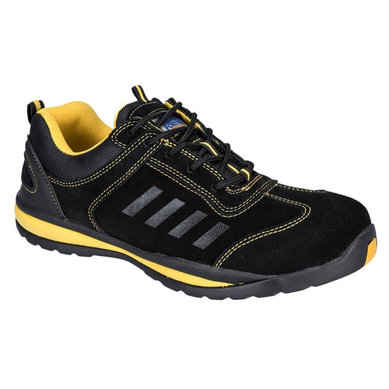 Portwest - Baskets de sécurité basses en cuir suédé embout acier LUSUM S1P - 36 - Jaune