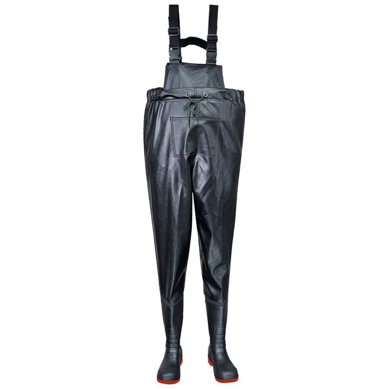 Portwest - Cuissardes de sécurité en PVC et nitrile avec bretelles ajustables embout acier WADERS S5 - 37 - Noir