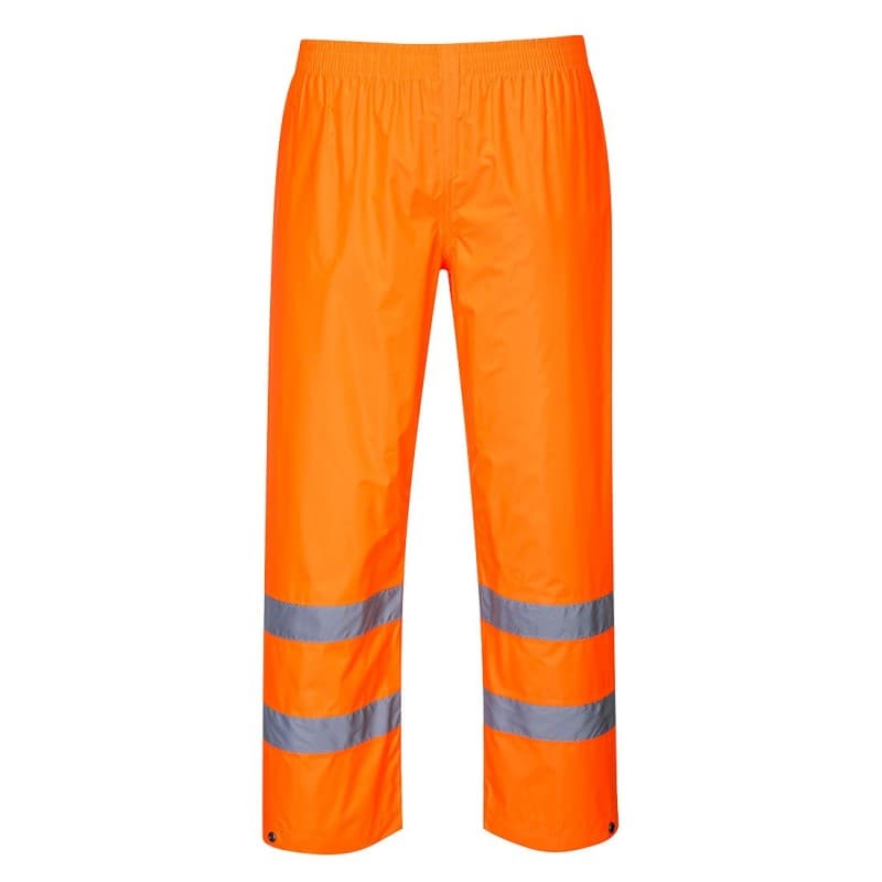 Portwest - Pantalon de pluie léger et imperméable en polyester et PVC haute visibilité classe 1 - 4XL - Orange