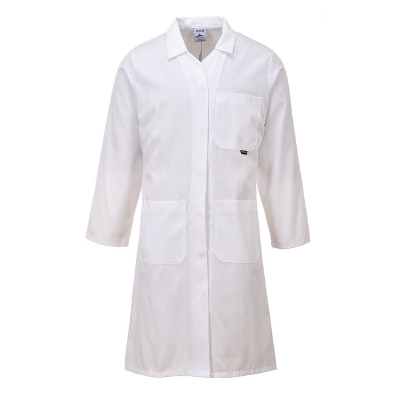 Portwest - Blouse de travail pour femmes en poly-coton fermeture pressions - L - Blanc
