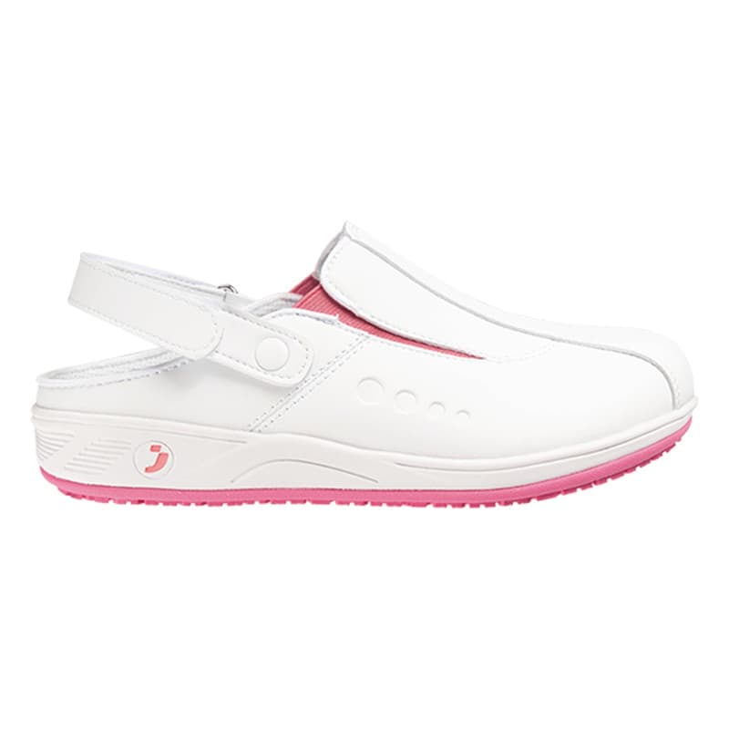 Safety Jogger - Sabots médicaux pour femmes avec une bande velcro réglable CARINNE blanc et rose OB - 35 - Blanc / Rose