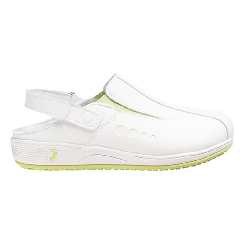 Safety Jogger - Sabots médicaux pour femmes avec une bande velcro réglable CARINNE blanc et vert OB - 35 - Blanc / Vert
