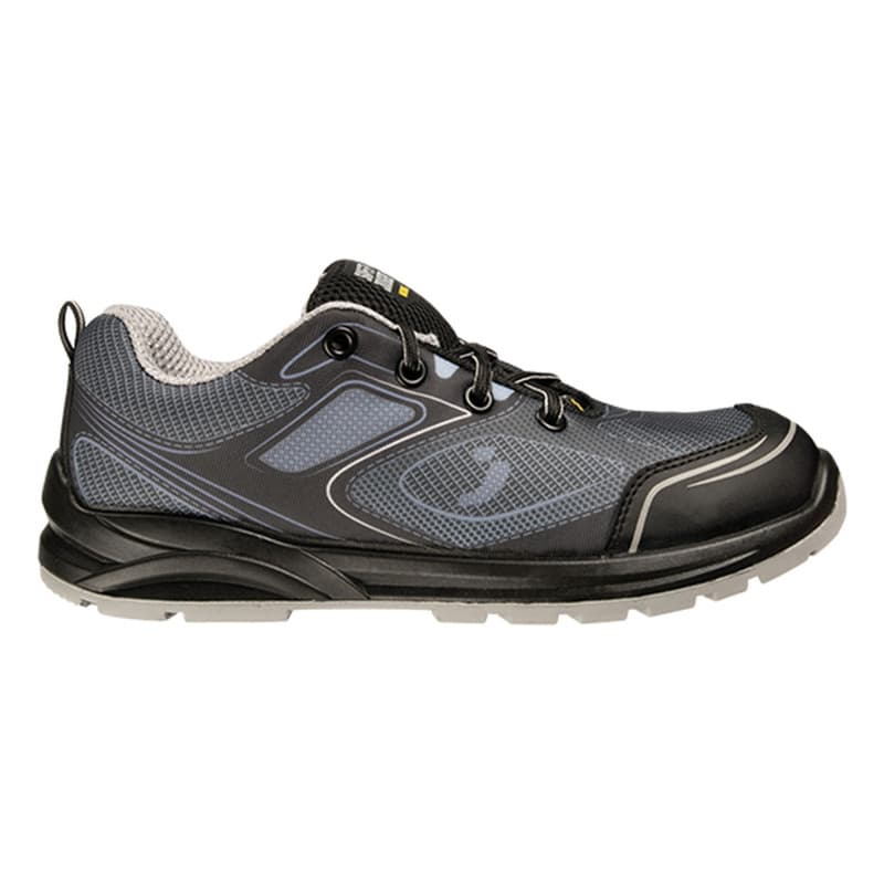 Safety Jogger - Chaussures de sécurité basses sportives anti-perforation avec embout en acier CADOR noir et gris S1P - 35 - Noir / Gris
