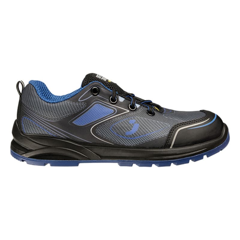 Safety Jogger - Chaussures de sécurité basses sportives anti-perforation avec embout en acier CADOR noir et bleu S1P - 35 - Noir / Bleu