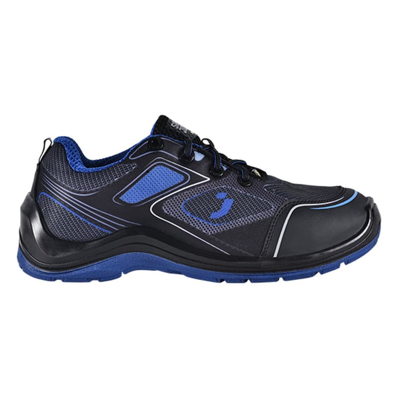 Safety Jogger - Chaussures de sécurité basses sportives sans métal FLOW noir et bleu S1P - 35 - Noir / Bleu