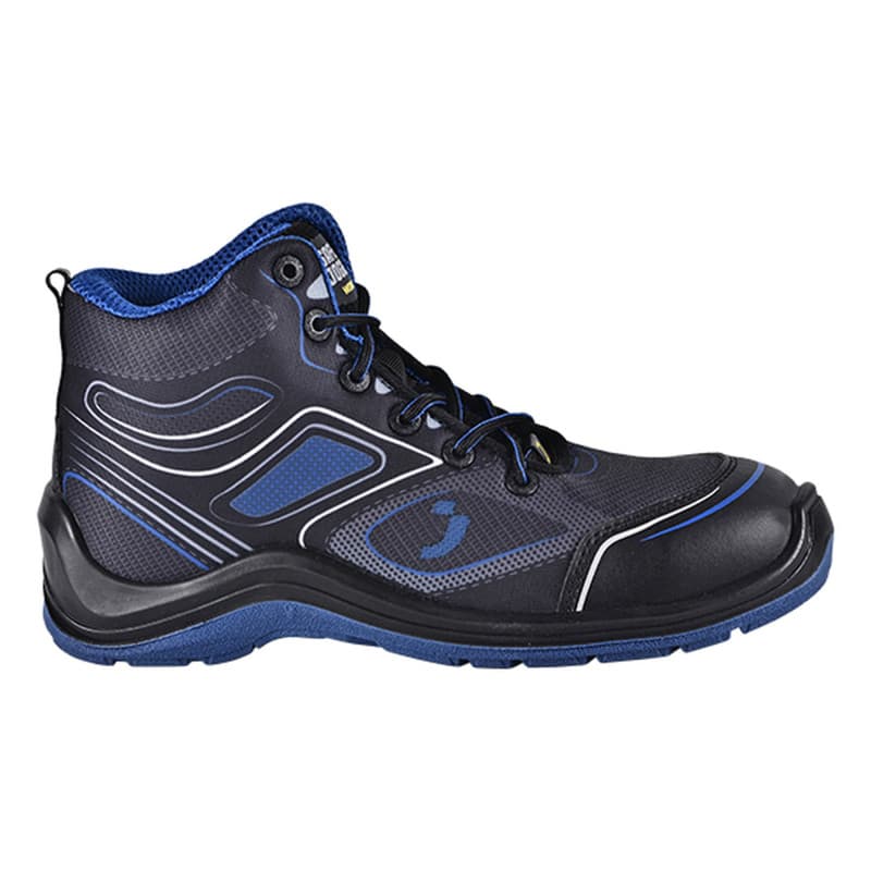 Safety Jogger - Baskets de sécurité hautes sans métal antistatiques FLOW noir et bleu S1P - 35 - Noir / Bleu