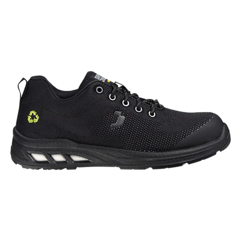 Safety Jogger - Chaussures de sécurité basses décontractées ultra-respirantes avec embout en acier ECOFITZ noir S1P - 35 - Noir