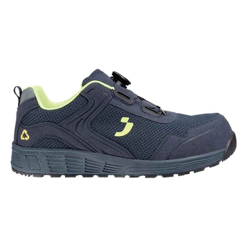 Safety Jogger - Chaussures de sécurité basses en plastique recyclé extra larges hydrofuges ECOLOBI bleu et jaune S1PS - 35 - Bleu / Jaune
