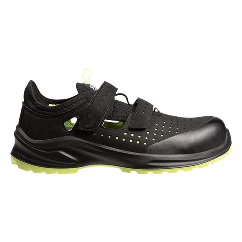 Safety Jogger - Sandales de sécurité végan ultra-respirantes MODULO noir et vert S1PS - 35 - Noir / Jaune