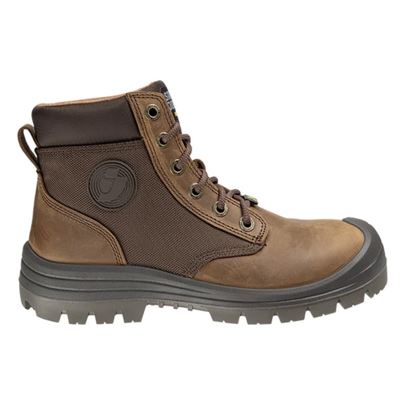 Safety Jogger - Bottines de sécurité antidérapantes hydrofuges en cuir avec embout en acier extra-larges DAKAR EW marron S3 - 35 - Marron