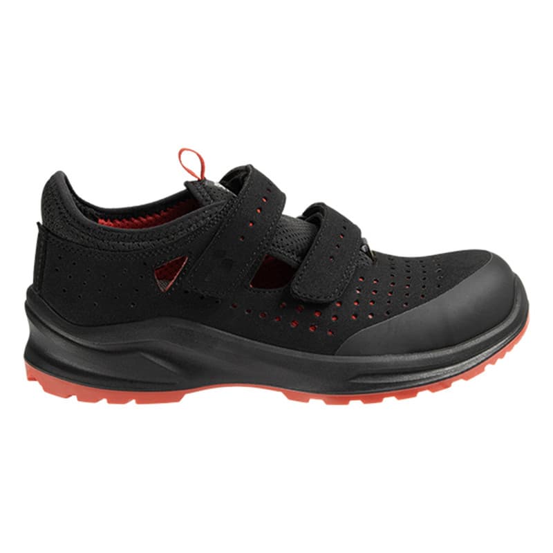 Safety Jogger - Sandales de sécurité végan ultra-respirantes MODULO noir et rouge S1PS - 35 - Noir / Rouge