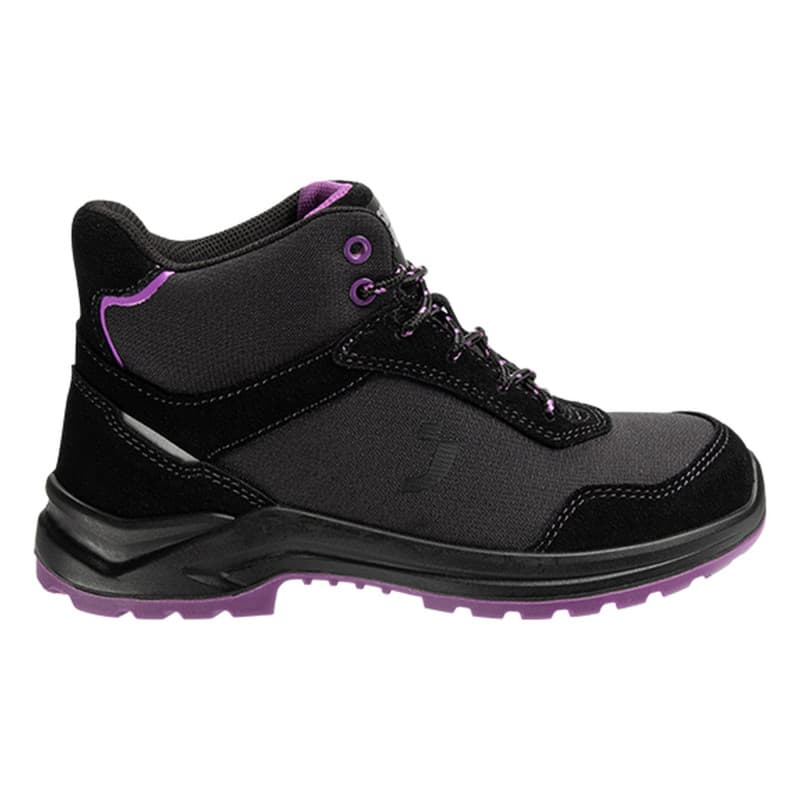 Safety Jogger - Chaussures de sécurité mi-hautes pour femmes antidérapantes BOTANIC noir et violet S1P - 35 - Noir / Violet