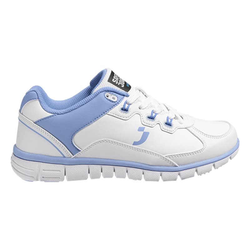 Safety Jogger - Baskets de travail sportives basses antidérapantes pour femmes spécial restauration SUNNY blanc et bleu-clair OB - 35 - Blanc / Bleu Clair