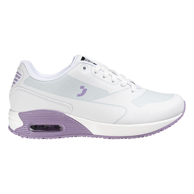 Safety Jogger - Baskets de travail médicales basses sportives pour femmes à mémoire de forme ELA blanc et violet O1 - 35 - Blanc / Violet
