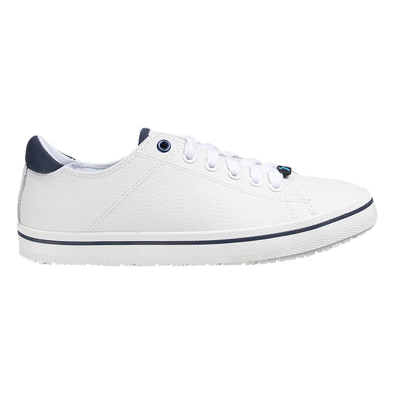 Safety Jogger - Baskets de travail basses en cuir pour femmes PAOLA blanc et bleu marine O1 - 35 - Blanc / Bleu Marine