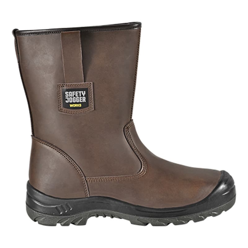 Safety Jogger - Bottes de sécurité polyvalentes en cuir avec doublure chaude ALASKA marron S3 - 38 - Marron