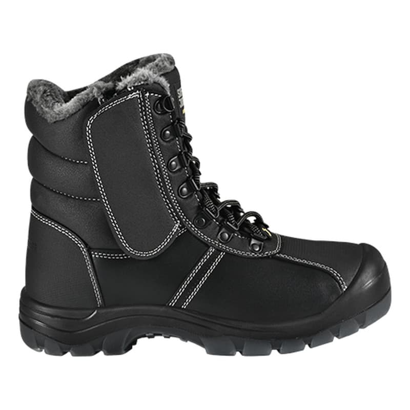 Safety Jogger - Bottes de sécurité d'hiver en cuir avec doublure chaude et fermeture éclair NORDIC noir S3S - 38 - Noir