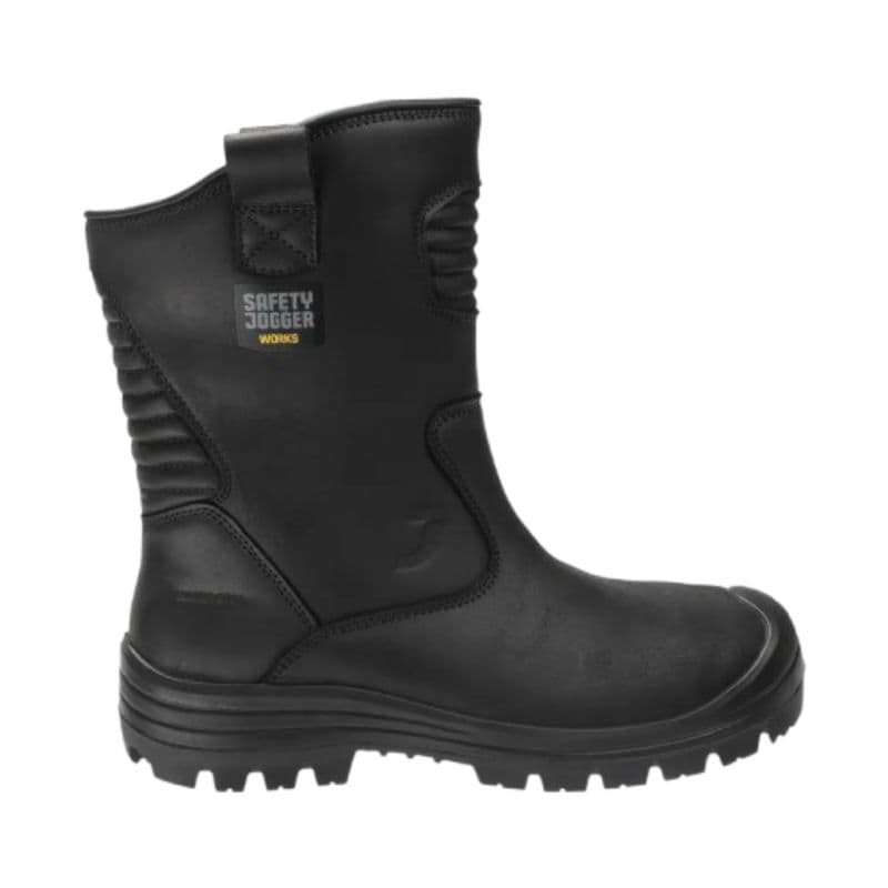 Safety Jogger - Bottes de sécurité entièrement en cuir avec semelle extérieure en caoutchouc MAYON noir S3S - 35 - Noir