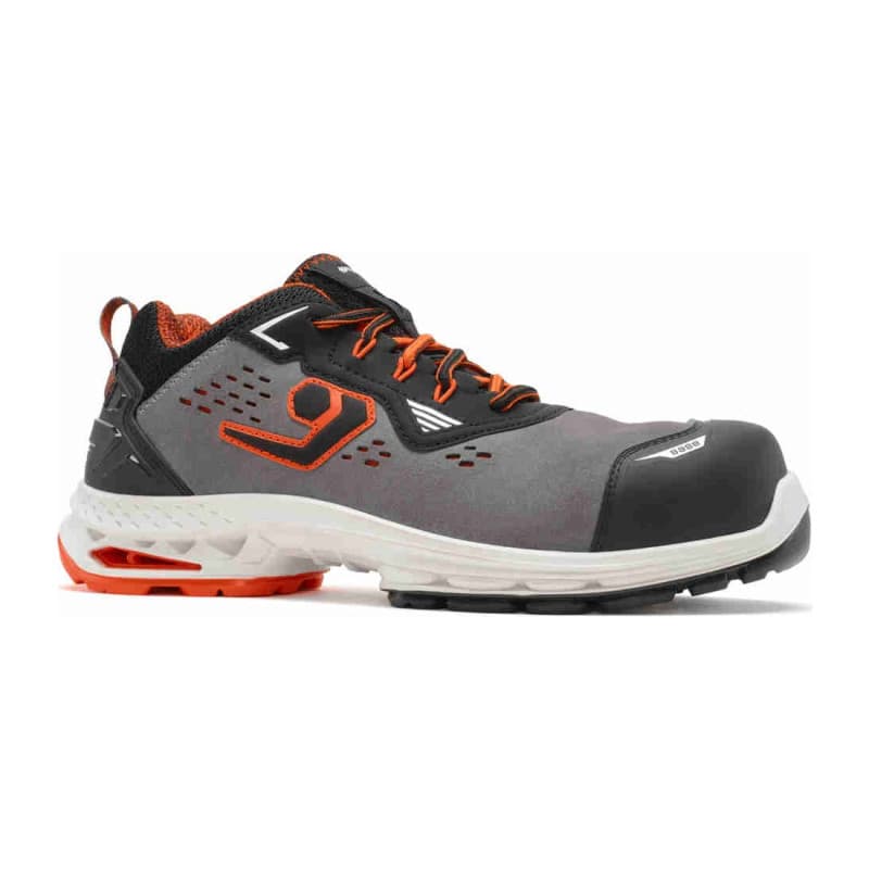 Base - Baskets de sécurité basses en daim technique gris et orange MADRID S1PS - 35 - Anthracite / Orange