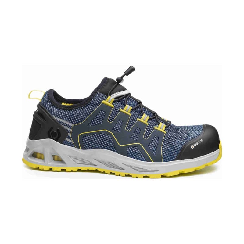 Base - Baskets de sécurité basses en tissu technique bleu et  jaune K-WALK S1P - 36 - Bleu / Jaune