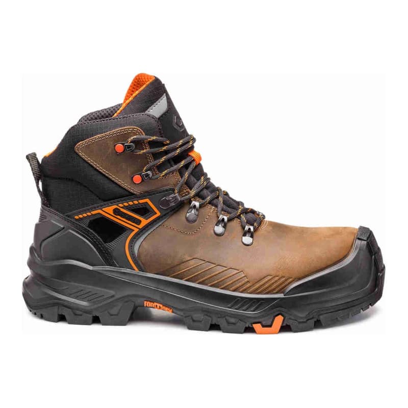 Base - Chaussures de sécurité hautes en cuir marron et noir  T-WALL MID S3S - 36 - Marron / Noir