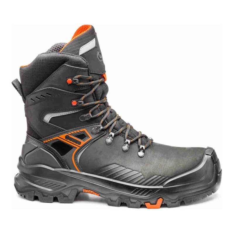 Base - Chaussures de sécurité hautes en cuir  noir et orange  T-REX TOP S3S - 36 - Noir / Orange