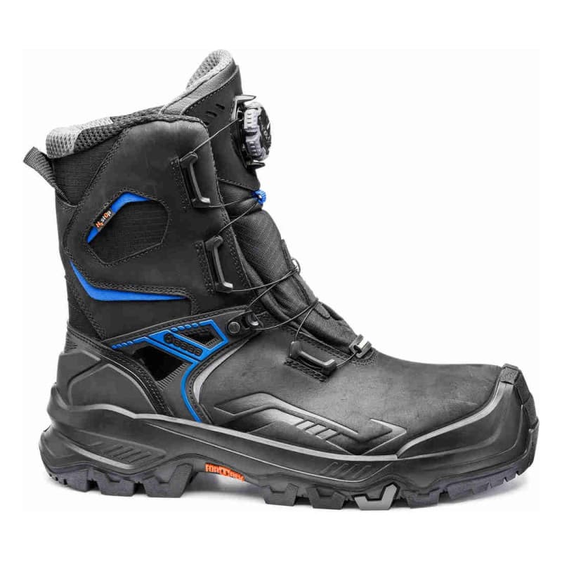 Base - Chaussures de sécurité hautes en cuir noir et bleu  T-ROBUST TOP S7S - 36 - Noir / Bleu