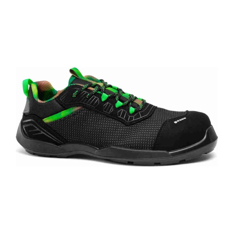 Base - Chaussures de sécurité basses en tissu technique noir et verte  YELLOWSTONE S3PS - 35 - Noir / Vert
