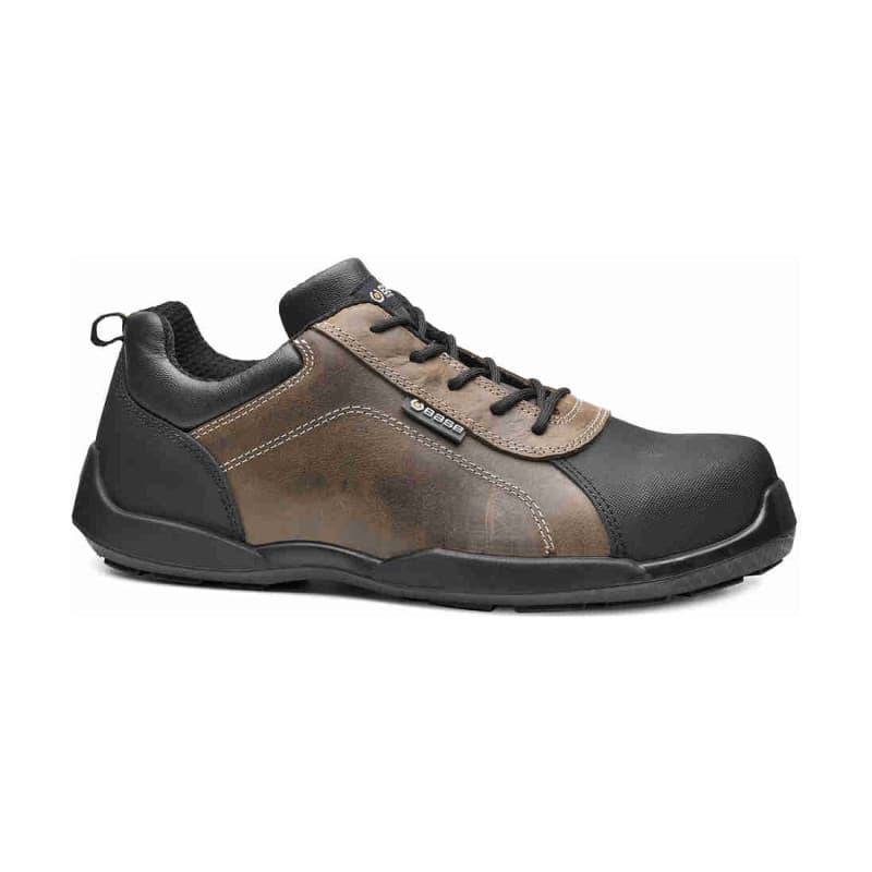 Base - Chaussures de sécurité basses en cuir marron et noir  RAFTING S3L - 39 - Marron / Noir